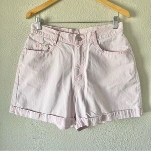 Vintage 90s Lee Riders Mom Shorts Women’s 14 Pink High Waisted Cuffed Cotton EUC